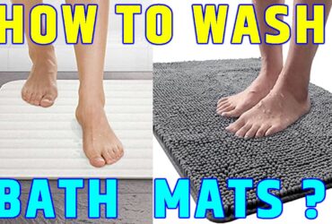 how to wash bath mats